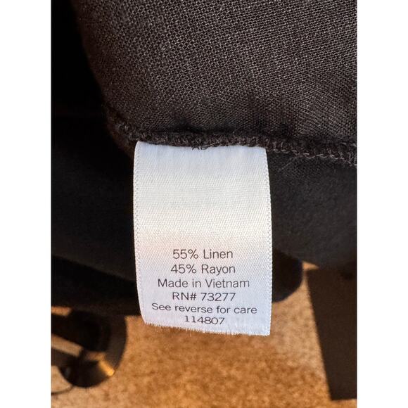 Croft & Barrow Linen Blend Sleeveless Tunic Top - 4X Black - V-Neck NEW w/ Tags - Picture 6 of 7